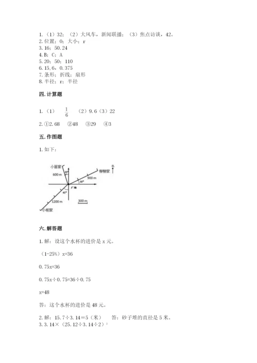 小学数学六年级上册期末测试卷含答案【名师推荐】.docx