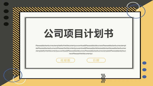 公司项目计划书PPT模板