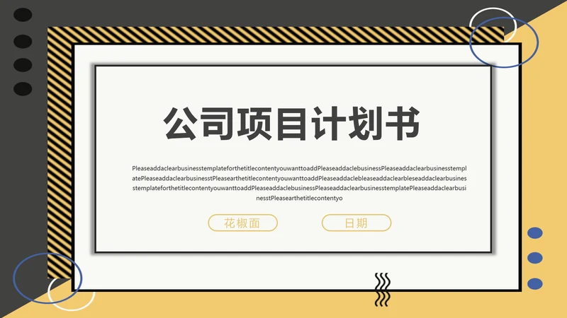 公司项目计划书PPT模板