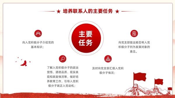 红色党建入党流程培训教育课件PPT模板党建