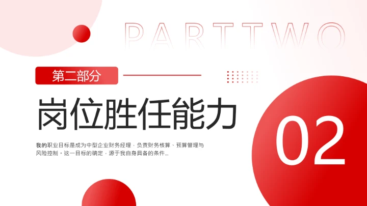 红色简约通用版大学生求职个人综合展示职业生涯规划（财务方向）