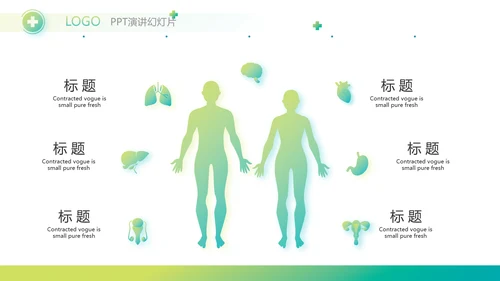 简约绿色医疗行业工作总结汇报PPT