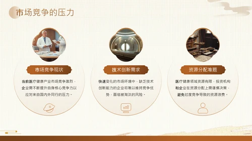 黄色中国风医疗健康产业投资论坛PPT