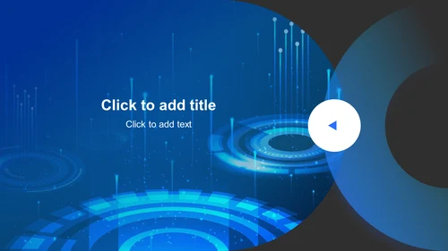 蓝色科技风科幻/科技风通用模板PPT主题