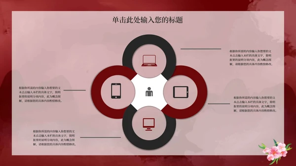 红色中国风教育教学PPT模板