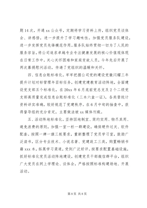 建设标准化规范化党支部情况报告两篇.docx