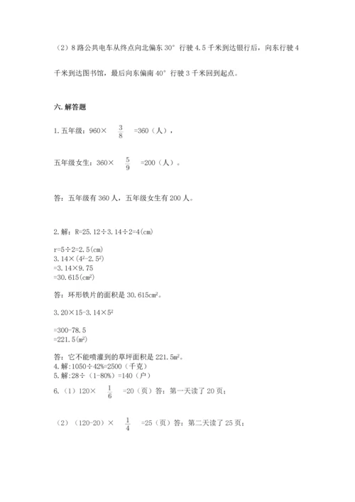 人教版六年级上册数学期末测试卷及答案（基础+提升）.docx