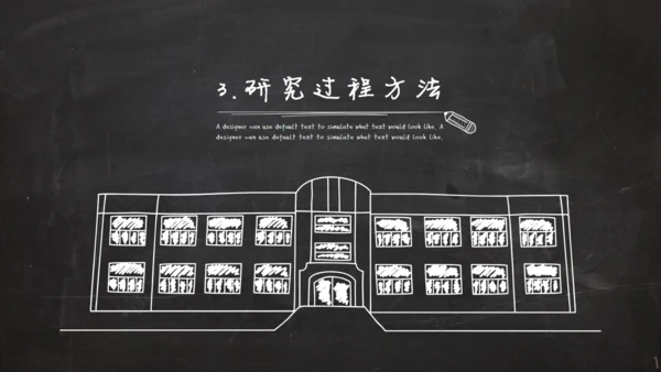 黑板风粉笔字毕业答辩通用PPT模板