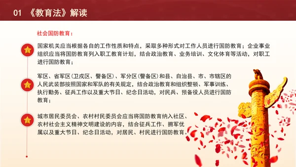 2024中华人民共和国国防教育法全文解读学习PPT课件