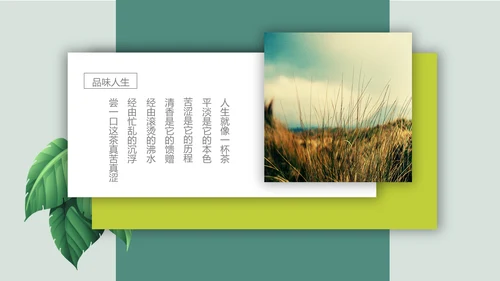 中国传统茶文化茶道宣传通用PPT模板