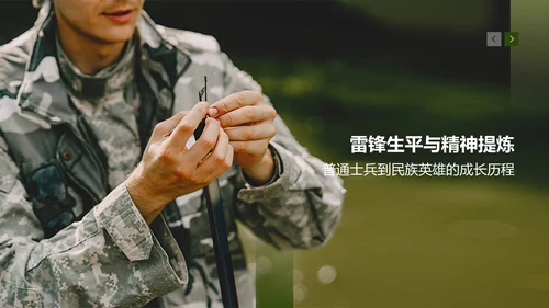 绿色商务风雷锋精神PPT模板