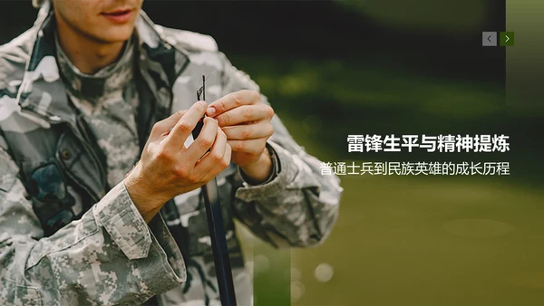 绿色商务风雷锋精神PPT模板