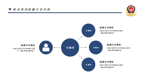 蓝色大气公安警察工作汇报PPT模板