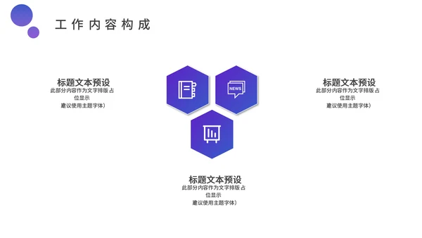 蓝紫渐变色商务工作汇报通用PPT模板