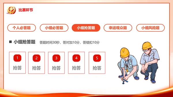 安全生产月知识竞赛PPT模板