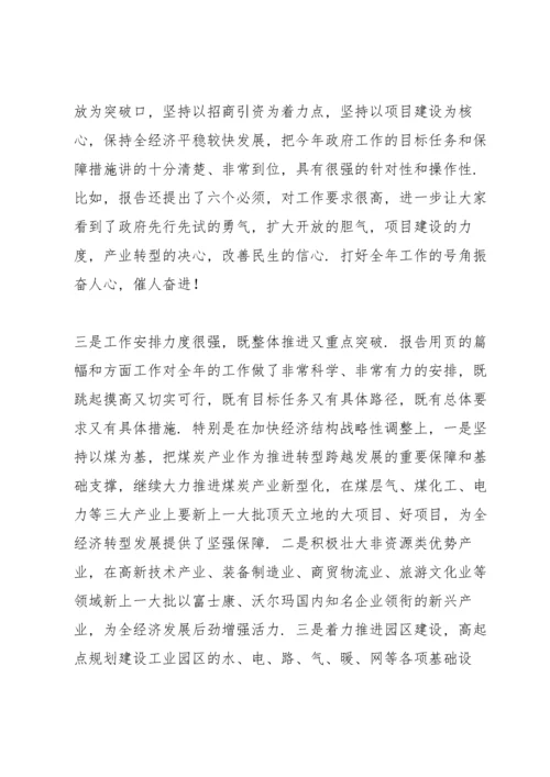 讨论政府工作报告如何发言.docx