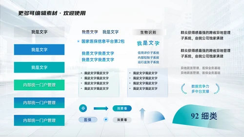 微立体几何风商务通用绸带ppt模板