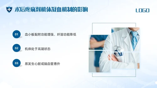 蓝色简约术后疼痛的护理PPT模板宣传PPT动态PPT