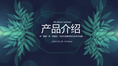 公司产品介绍宣传通用PPT动态模板