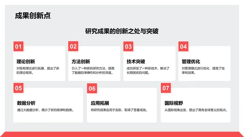 红色商务风毕业论文中期研究成果展示PPT模板