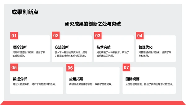 红色商务风毕业论文中期研究成果展示PPT模板