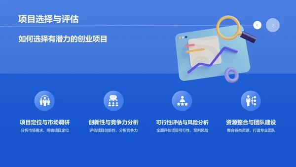 蓝色商务风大学生互联网+创新创业项目计划书PPT模板