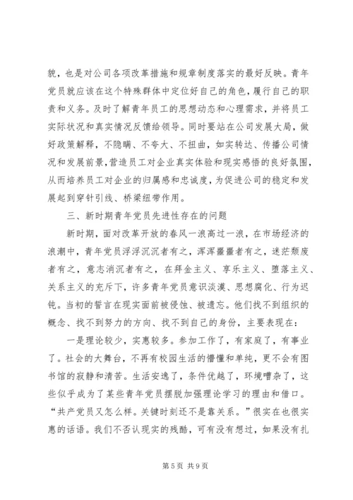 浅论新时期青年党员的先进性.docx