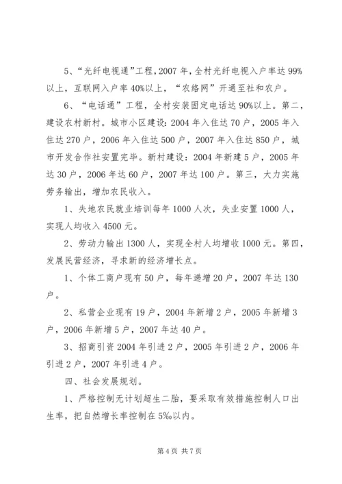 村全面建设小康社会发展规划 (3).docx