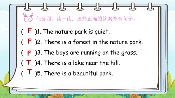 Unit 6 In a nature park 复习课件（词组+句型+语音+语法+写作指导）