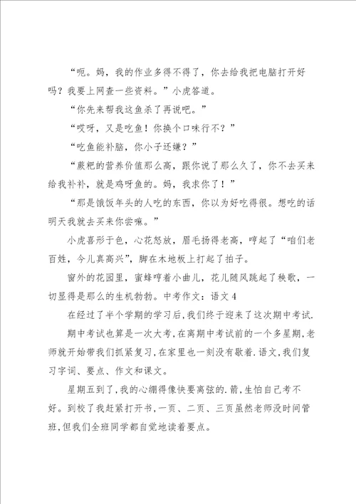 中考作文：语文