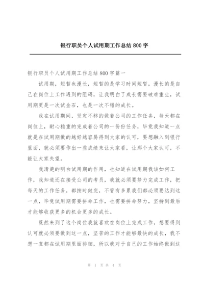 银行职员个人试用期工作总结800字.docx