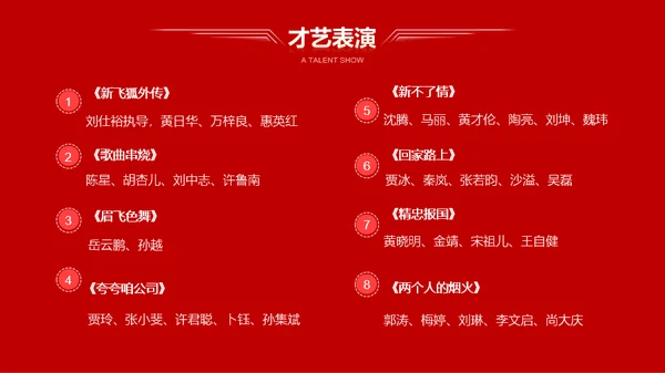 红色公司年会活动策划PPT模板