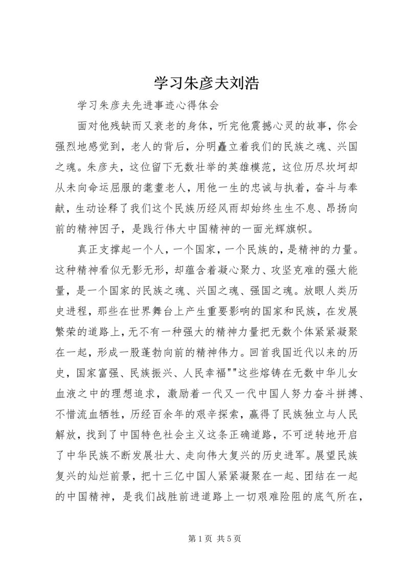 学习朱彦夫刘浩.docx