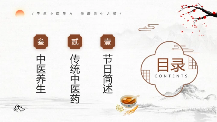 世界传统医药日介绍中医养生 中医调理 传承传统中医文化PPT