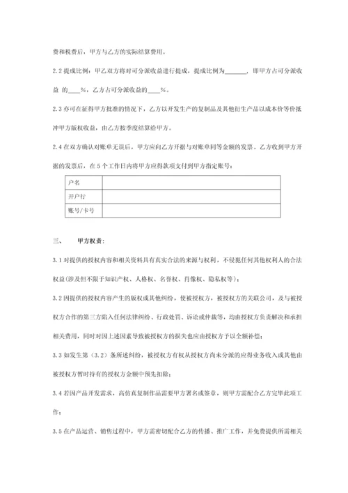 艺术品版权授权协议书.docx