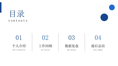 30页商务总结汇报通用目录PPT模板