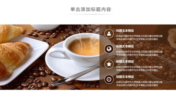 休闲下午茶美味咖啡厅介绍咖啡介绍PPT模板