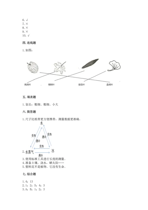 教科版一年级上册科学期末测试卷及参考答案（达标题）.docx