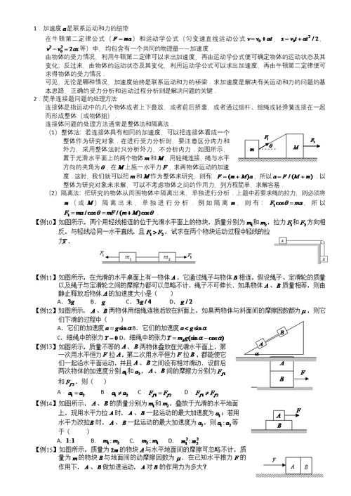 受力分析定律应用