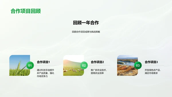 农业合作项目报告PPT模板