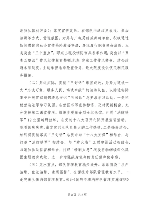 县消防大队工作情况汇报.docx