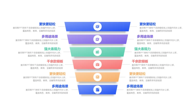 简约风并列关系多项PPT内容页