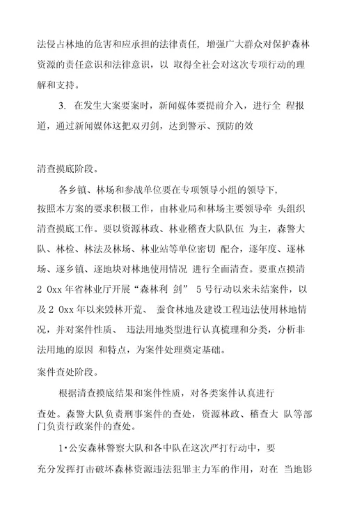 林业非法侵占专项治理百日会战实施方案