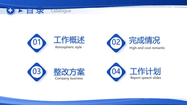 蓝色大气医疗医生护士护理查房工作总结PPT