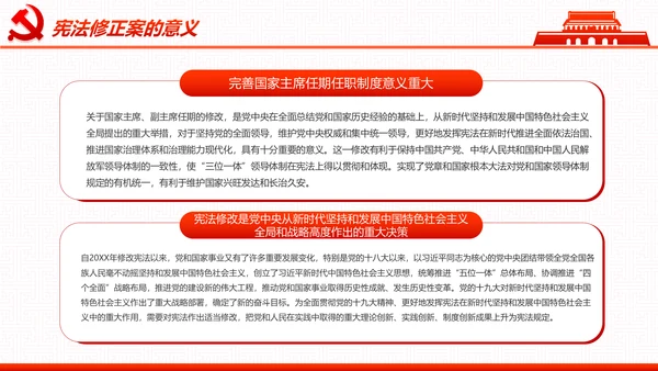 学习宪法尊崇宪法新宪法聚焦两会PPT模板