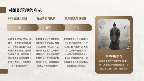 棕色中国风纸上谈兵历史教学课件