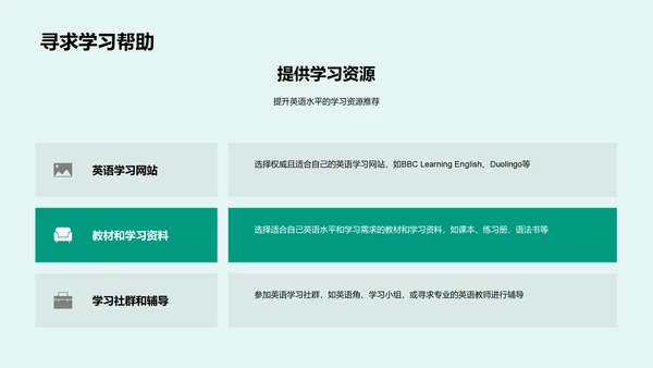 英语学习实务PPT模板