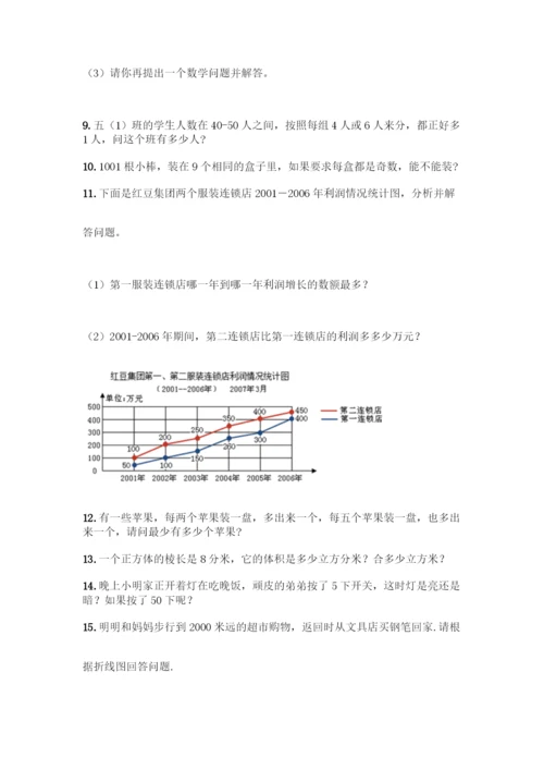 人教版五年级下册数学应用题专项练习精品(典型题).docx