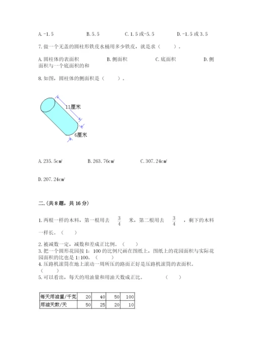 洛阳市小学数学小升初试卷带答案（考试直接用）.docx