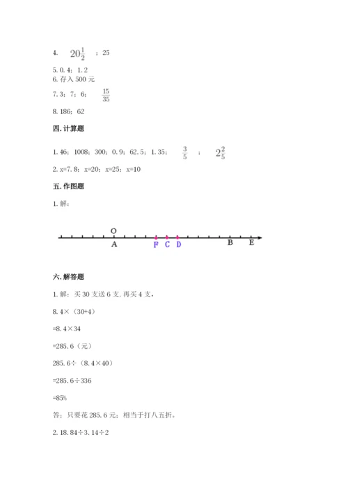 人教版六年级下册数学期末测试卷含答案（a卷）.docx